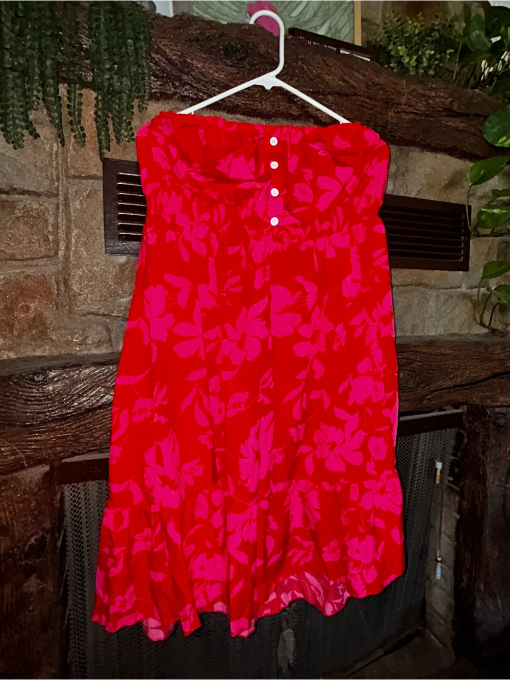 Shein Curve Floral Strapless Dress Size 3XL